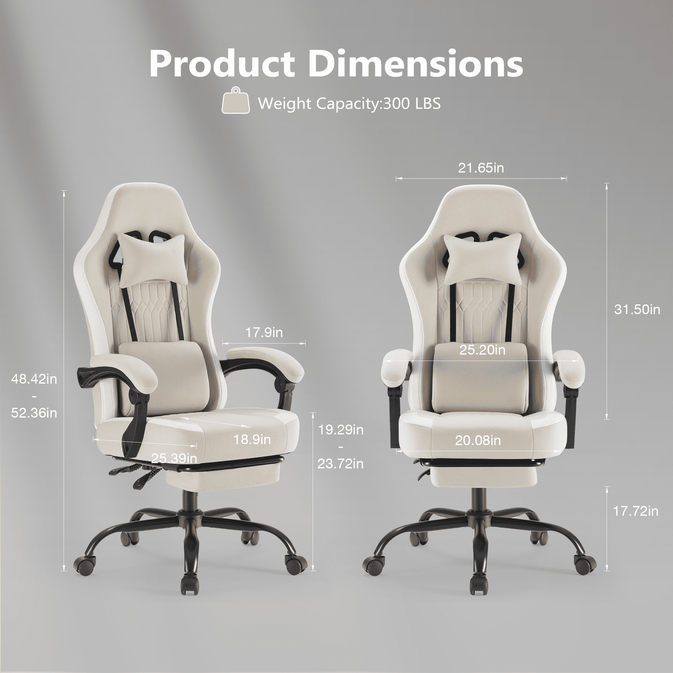 MAYEERTY Criss Cross Legged Office Seating, Armless Wide Seat with Wheels, Swivel Height-Adjustable Comfy Chair