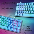 thumbnail image 7 of ZIYOULANG T60 Wired Gaming Keyboard 60% Mechanical Keyboard Mini Portable 61 Keys Multi Color RGB Illuminated LED Backlit Waterproof for PC/Mac PS4 Xbox Gamer, Typist, Travel- Blue/Blue Switch, 7 of 7