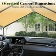 thumbnail image 5 of GOJOOASIS 10x20 Carport Heavy Duty Portable Garage Shelter Metal Car Canopy Tent with UV-Resistant & Weatherproof Top Cover for RV & Vehicles (Yellow, 10x20 Without sidewalls), 5 of 14