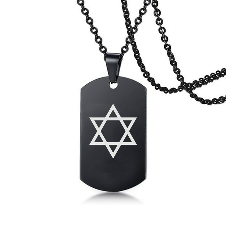 black star of david pendant