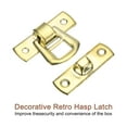 thumbnail image 4 of Uxcell 2 Pack Hasp Clasp Latch Lock, 30 x 18mm Decorative Retro Toggle Latch, Gold, 4 of 6