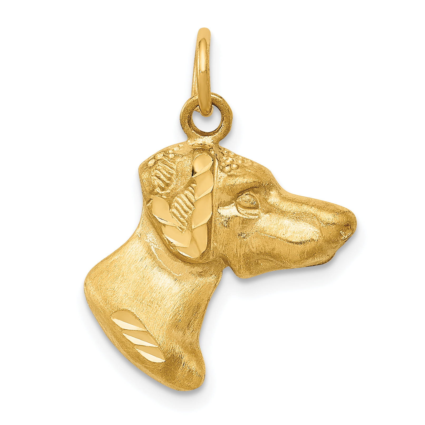 14k Yellow Gold Dog Pendant