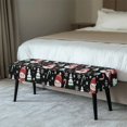thumbnail image 2 of Whosucclay Snowman Snowflake Candy Print Dining Room Bench Covers Non-Slip Bench Chair Slipcovers Dust Proof Bench Seat Cushion Slipcovers Removable Bench Protectors, Christmas Decor, 2 of 7