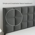 thumbnail image 4 of HAIIDE Queen Bed Frame, Queen Size Platform Bed With Fabric Upholstered Headboard,Dark Gray, Easy Assembly, 4 of 8
