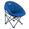 Lucky Bums Moon Lightweight Durable Camp Chair with Carrying Case, Blue, Medium