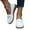 White, variant on Woobling Lady Loafers Low Top Flats Slip On Flat Shoes Cozy Boat Shoe Casual Fashion Closed Toe Moccasins Red 7