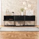 thumbnail image 4 of Armario de almacenamiento, aparador, estante de almacenamiento, muebles modulares, tablero de Metal de acero inoxidable para gabinete de sala de estar, 4 of 4