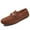 Brown, variant on Men's Casual Loafers Slip On Leather Shoes Comfortable Lightweight Driving Shoes Male Moccasins Classic Penny Loafer Flats Boat Shoes Outdoor Walking Shoes