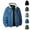Dark Blue, variant on Men Casual Denim Jacket Loose Long Sleeve Button Detachable Hooded Jean Coat Comfy Lightweight Fall Winter Outwear
