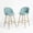 Blue, variant on Homy Casa Swivel Counter Stool 26" Set of 2 Barstool Fabric Upholstery Mid Back for Kitchen Island, Oak Finished
