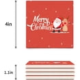 thumbnail image 3 of RYLABLUE Merry Christmas Set of 6 Coaster for Drinks, Absorbent Ceramic Stone Coasters Cup Mat with Cork Base for Home Kitchen Room Coffee Table Bar Decor, 3 of 4