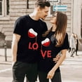 thumbnail image 3 of EQWLJWE Valentine Graphic Tees Couple Matching Shirts Short Sleeve Heart Printed T-Shirt Blouse Tops Clothes for Men Women, 3 of 5