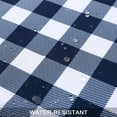 thumbnail image 5 of CAROMIO Kitchen Curtains for Bathroom, Navy Blue Buffalo Checker Pattern Small Tier Curtains 30 Inch Length Plaid Gingham Water Resistant Farmhouse Caf Curtain Set Bathroom Window Curtain, Set of 2 Tiers 2 x W 28" x H 30" Navy Blue/White, 5 of 7