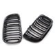 thumbnail image 4 of Juego de 2 parrillas delanteras Marco de fibra de carbono Negro brillante con listones dobles, 4 of 7