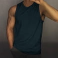 thumbnail image 3 of Gephdiin Tank Tops Men Workout Shirts for Men Men's Summer Solid Color Vest Vintage Wash Sleeveless T Shirt Vest Top Athletic Shirts & Tops Mens Compression Tank Top Polyester Z Navy XXL, 3 of 3