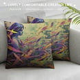 thumbnail image 3 of MLJA  Floral Throw Pillow Cover Vintage Art Nature Irises Flower Leaves Rectangle Pillow Cases Home Decorative Cushion Cover for Bed Sofa Purple Green, 3 of 5