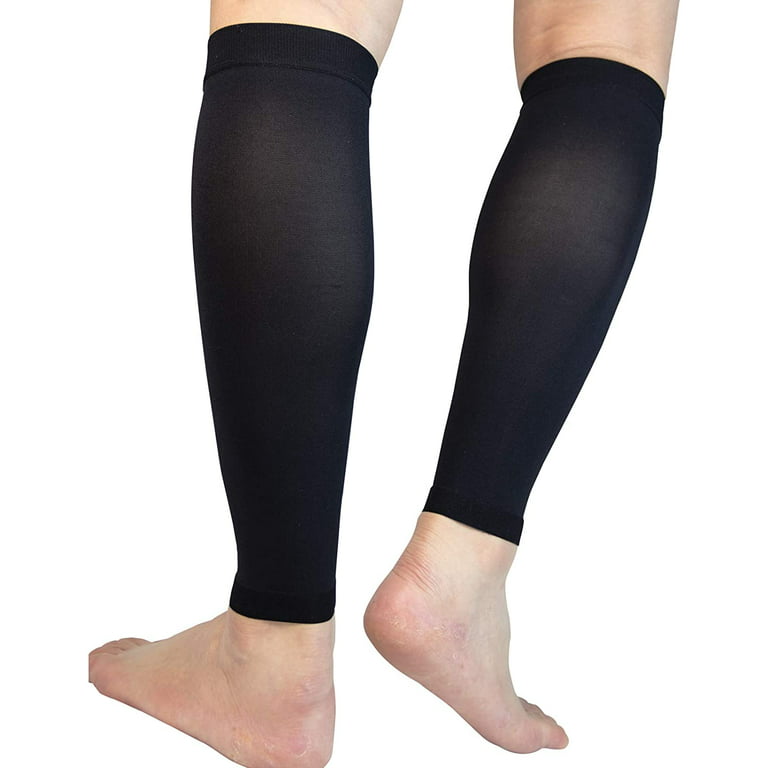 Calf Compression Sleeve for Men & Women, 1 Pair, Footless Compression Socks  20-30mmHg for Leg Support, Shin Splint, Pain Relief, Swelling, Varicose