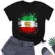 thumbnail image 5 of Tops de Cuello Alto para las Mujeres Amante Impreso Cuello Redondo Manga Corta Camiseta Casual, Blusa Diaria de Estiramiento Suave, 5 of 5