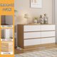 thumbnail image 1 of Cómoda de madera maciza, dormitorio, salón, combinación de cabecera, mueble de almacenamiento contra la pared, 1 of 4