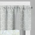thumbnail image 3 of Ambesonne Damask Valance Pack of 2, Vintage Damask Swirls, 42"X12", Grey White, 3 of 5