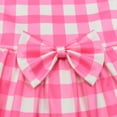 thumbnail image 3 of Girls Sleeveless Pink Plaid Dress  Cosplay Outfits Kids Dresses Plaid Print Girls Dresses Cosplay Movie With The Same Princess Dress Plaid Dress Skirt
 3-9 Years​, 3 of 8