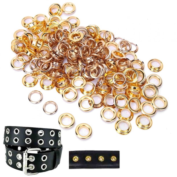 Ojales Ojal Remache De Ojales Ojales De Latón 100 Piezas Ojetes De Latón Bolsa De Ropa De Doble Cara Cinturón De Cuero Accesorios De Decoración 10 Mm Con 100 Piezas Arandelas ZAQW Oro