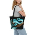 thumbnail image 5 of Goofa Blue Viper Snake Pattern Tote Bags,Large Capacity Bag,Beach Tote with Zipper Closure, Large Capacity and Foam Padding, 5 of 6