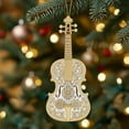 thumbnail image 3 of Handcrafted Musical Instrument Ornament Set with 9 Detailed Instruments and Gold Filigree for Holiday Tree Decor, 3 of 6