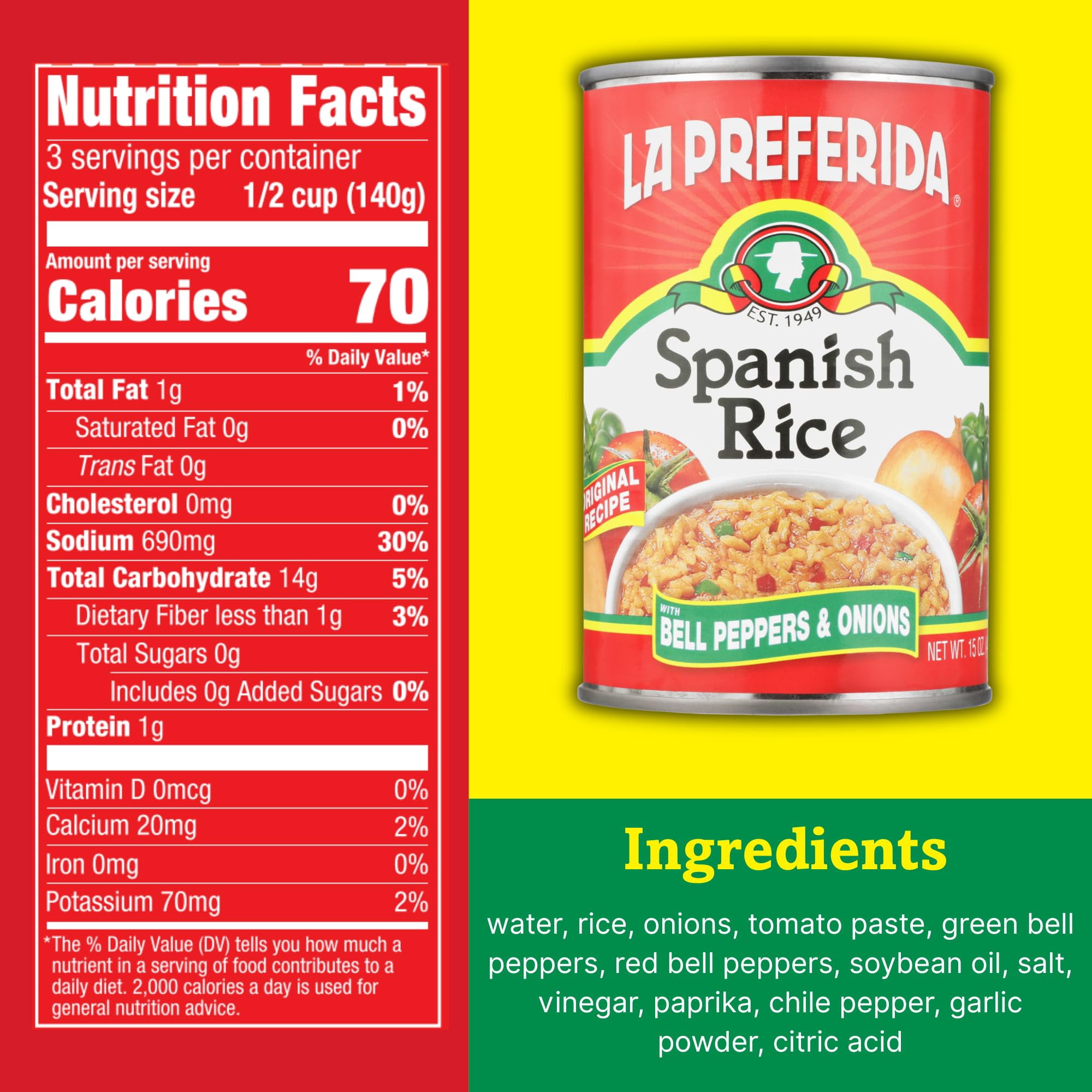 (Pack Of 12) La Preferida Rice Spanish Can 15 Oz
