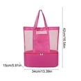 thumbnail image 3 of Blueek Versatile Waterproof Beach Swim Bag for Dry/Wet Separation - Breathable Mesh & Layered Design Travel Handbag, Hot Pink, 16x12 Inch, 3 of 6