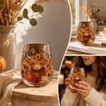thumbnail image 5 of ICQOVD Fall themed Stemless Wine Glass,Cow and Gnome Printed Drinking Cup for Thanksgiving Table Decor,Home Parties and Seasonal Entertaining, 5 of 7