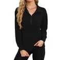 thumbnail image 5 of TARAINYA Women Oversized Half Zip Sweatshirt Casual Quarter Zip Pullover with Pocket, 5 of 7