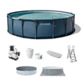 thumbnail image 1 of INTEX UltraLuxe 20ft x 52in Round Above Ground Pool Set, Sand Pump, & Saltwater System, 1 of 10