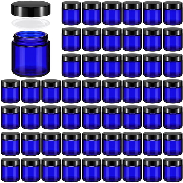 Frascos de vidrio Norme, 120 ml, 4 oz, con tapas redondas a prueba de fugas, 48 unidades