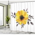 thumbnail image 4 of Floral Shower Curtain, Tulip Petals with Butterflies and Spring Blossom Swirls Nature Beauty Image, Cloth Fabric Bathroom Decor Set with Hooks,, Lime Green, 4 of 4