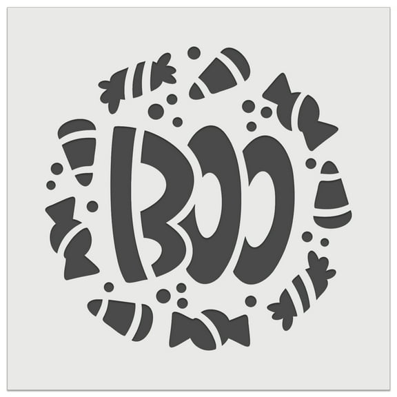 Boo Halloween Candy DIY Cookie Wall Craft Stencil - 5.5 Inch