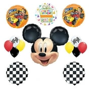 Mickey Mouse Birthday Party Supplies and Mickey Roadster Balloon Bouquet Decorations