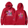 thumbnail image 1 of Pop cazadora para niña Demon Hunters Unisex Printed Anime Print Long-Sleeved Hooded Sweatshirt （Red）, 1 of 4