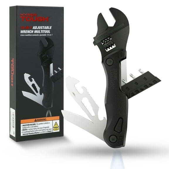 Hyper Tough 16-in-1 Adjustable Wrench Multi Tool, Holiday Gift