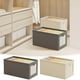 thumbnail image 1 of Caja de almacenamiento de tela con tapa y ventana - Organizador plegable apilable de 44x25x20cm para ropa y artículos del hogar, 1 of 2