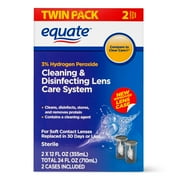 Equate Contact Lens Solution Cleaning & Disenfecting Lens Care System, 12 fl oz , 2 Pack