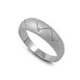 thumbnail image 1 of Chevron Pattern Cubic Zirconia Ring Sterling Silver 925 Size 7, 1 of 2
