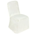 thumbnail image 6 of Efavormart 10PCS Ivory Square Top Polyester Banquet Chair Cover Dinning Event Slipcover For Wedding Party Banquet Catering, 6 of 11