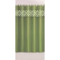 thumbnail image 4 of Gorgeous Home Linen 15-Piece Bathroom Set 2-Rugs/Mats, 1 -Fabric Shower Curtain, 12-Fabric Covered Rings Geometric Green, 4 of 5