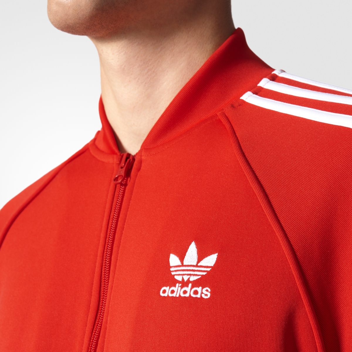 Adidas Originals Superstar Men's Track Jacket Vivid Red/White ay7062 - image 3 of 5