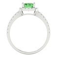 thumbnail image 4 of Halo Engagement Ring for Women - 1.86ct Simulated Green Diamond in 18K White Gold Promise Ring, 4 of 6