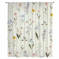thumbnail image 2 of Spring Floral Sheer Curtains 84 Inches Long, Summer Botanical Sage Green Striped Light Filering Curtains, Breathable Simi Curtain Privacy Drapes for Living Room Bedroom Lightweight Window Treatment, 2 of 9