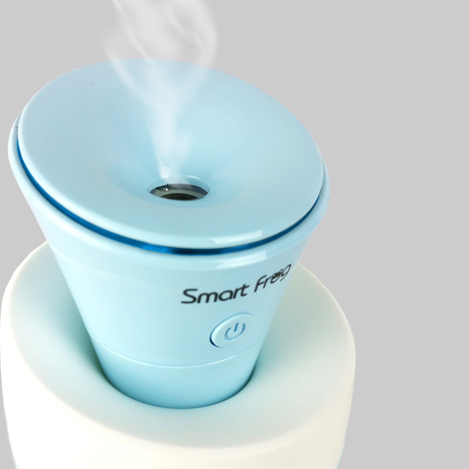 Smart Frog Water Lily Flowerlike USB Mini Humidifier, 280mL, Blue
