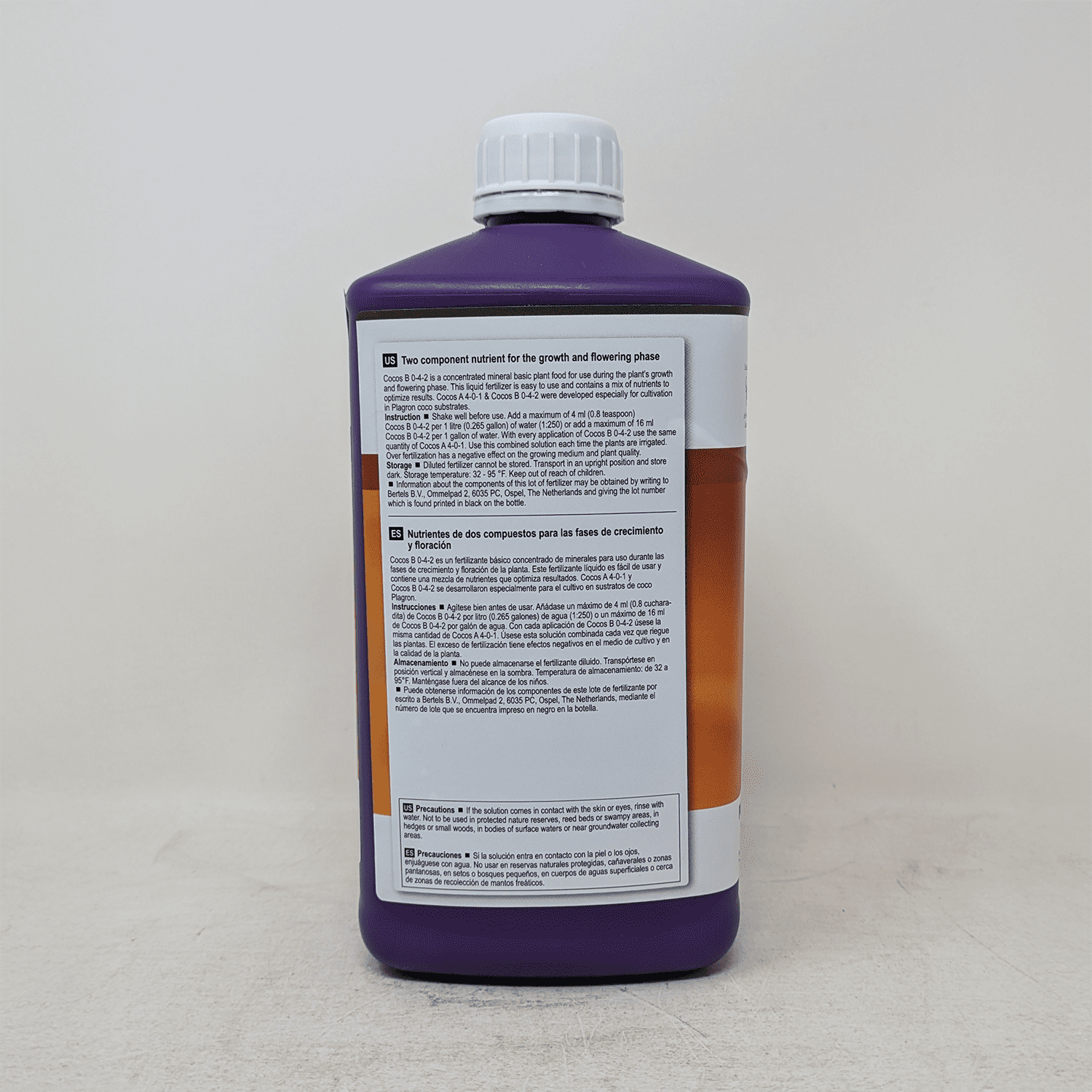 Cocos B - Part 2 of 2-Part Base Nutrient Combo for Plants Grown in Coco Coir Substrate - 1 Liter Bottle by Plagron