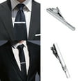 thumbnail image 2 of Stylish Silver Tie Clip for Men Adjustable Width Non Slip Clasp Formal Occasions, 2 of 9